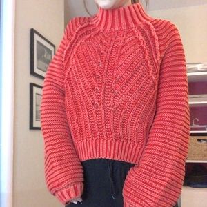 Free People Red-Orange Sweater